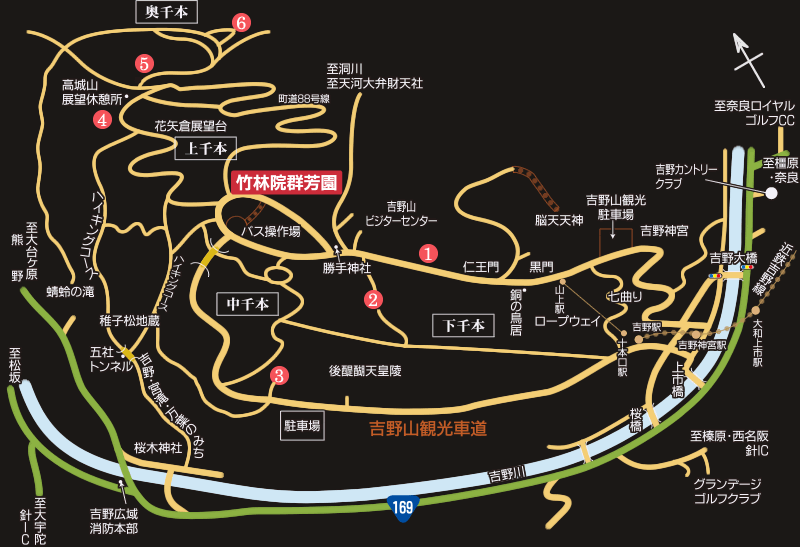 吉野山マップ
